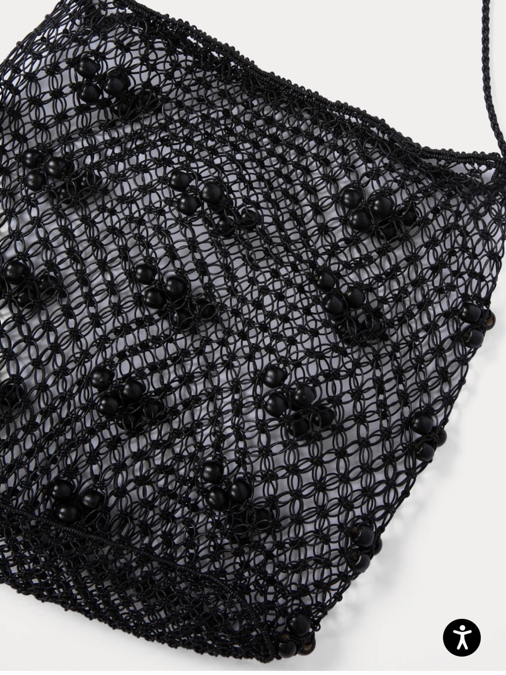 Rachel Comey Black Crochet Shoulder Bag - Picture 4 of 6